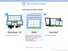 Tablet Screenshot of miniradioplayer.net